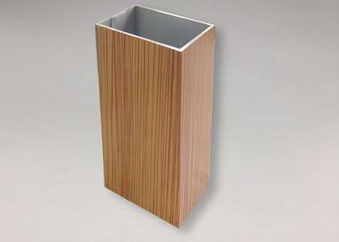 Wood Color 6030 T6 Aluminum Sliding Door Profile , Aluminium Door Extrusions